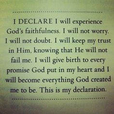declare faith