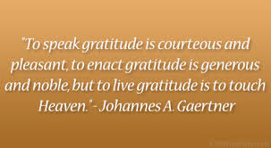 gratitude touches heaven
