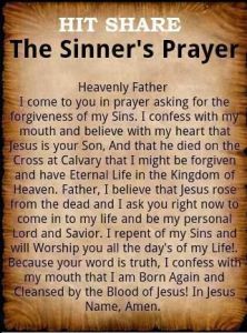 sinners prayer